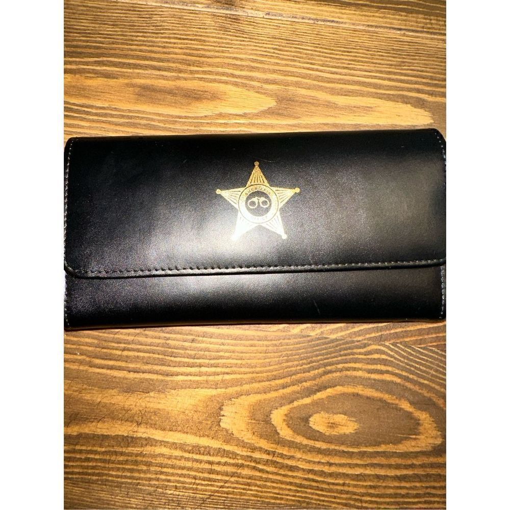 Lady Blue Line Sheriff Department Police wallet